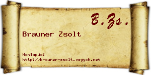 Brauner Zsolt névjegykártya